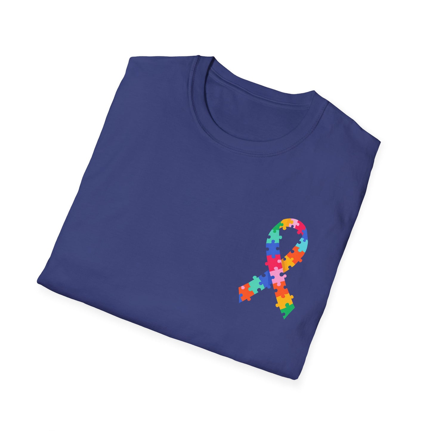 Autism Puzzle Piece & Ribbon T-Shirt — Awareness Collection
