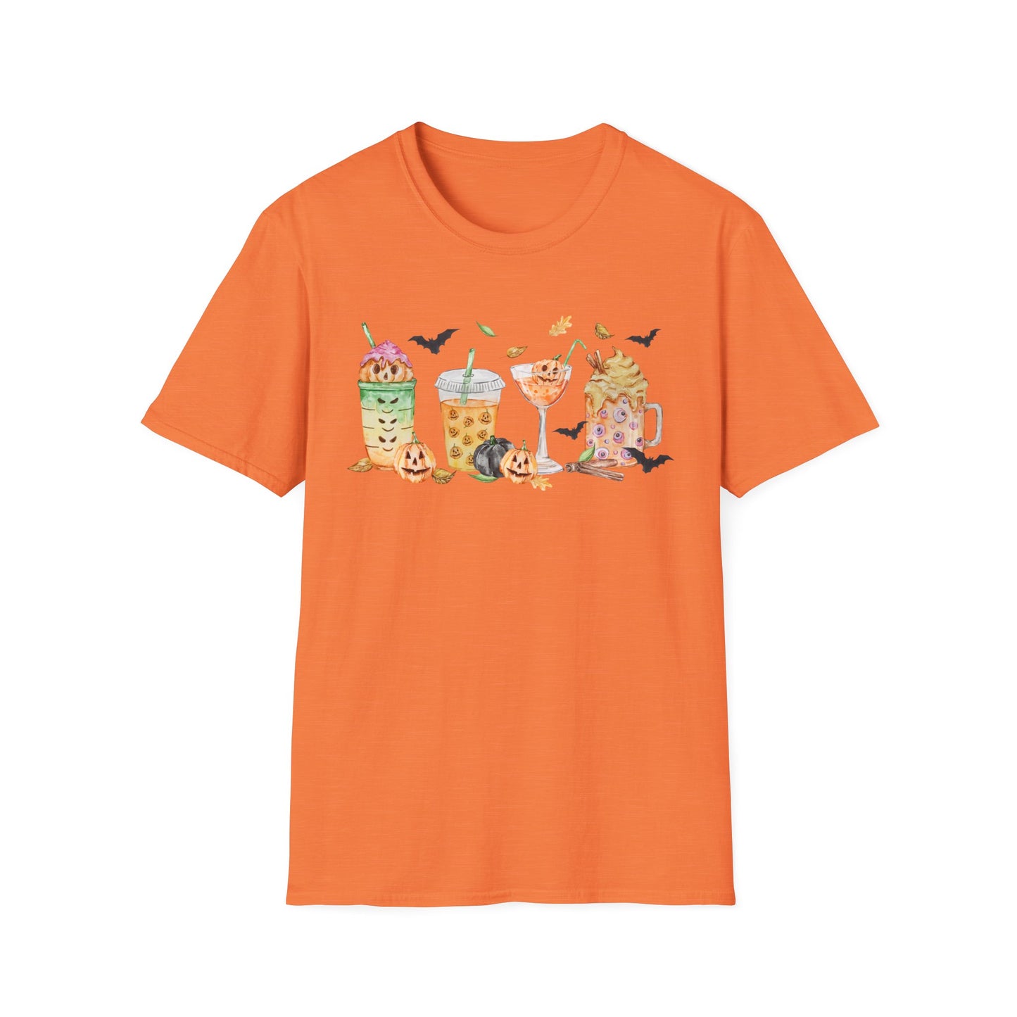 Halloween Beverage Themed T-Shirt- Unisex Softstlye