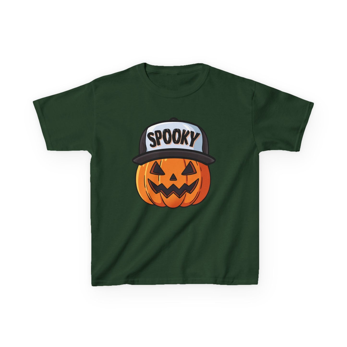 Spooky Pumpkin w/ Hat | Halloween | Kids Cotton™ Tee