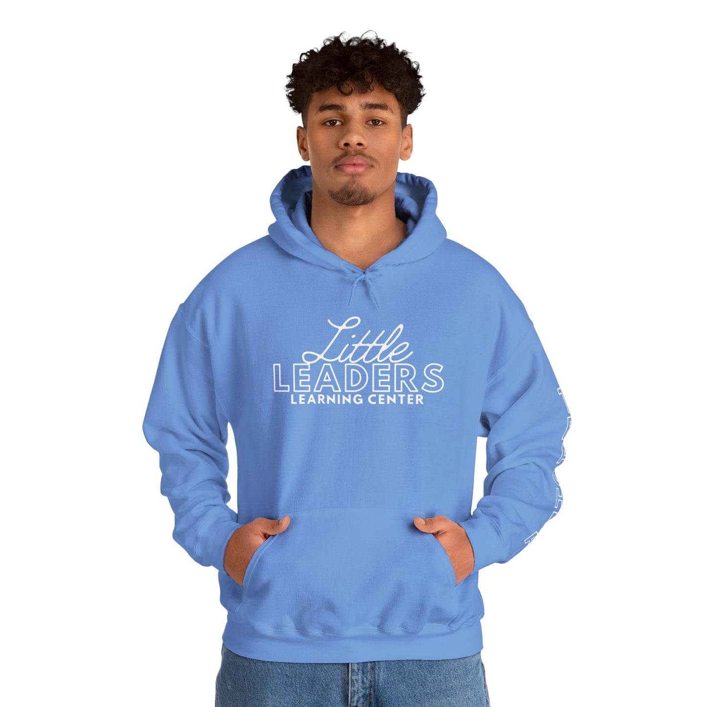 Little Leaders Teacher Simple Design Hoodie w/ Teacher on Sleeve - Cozy Unisex Sweatshirt