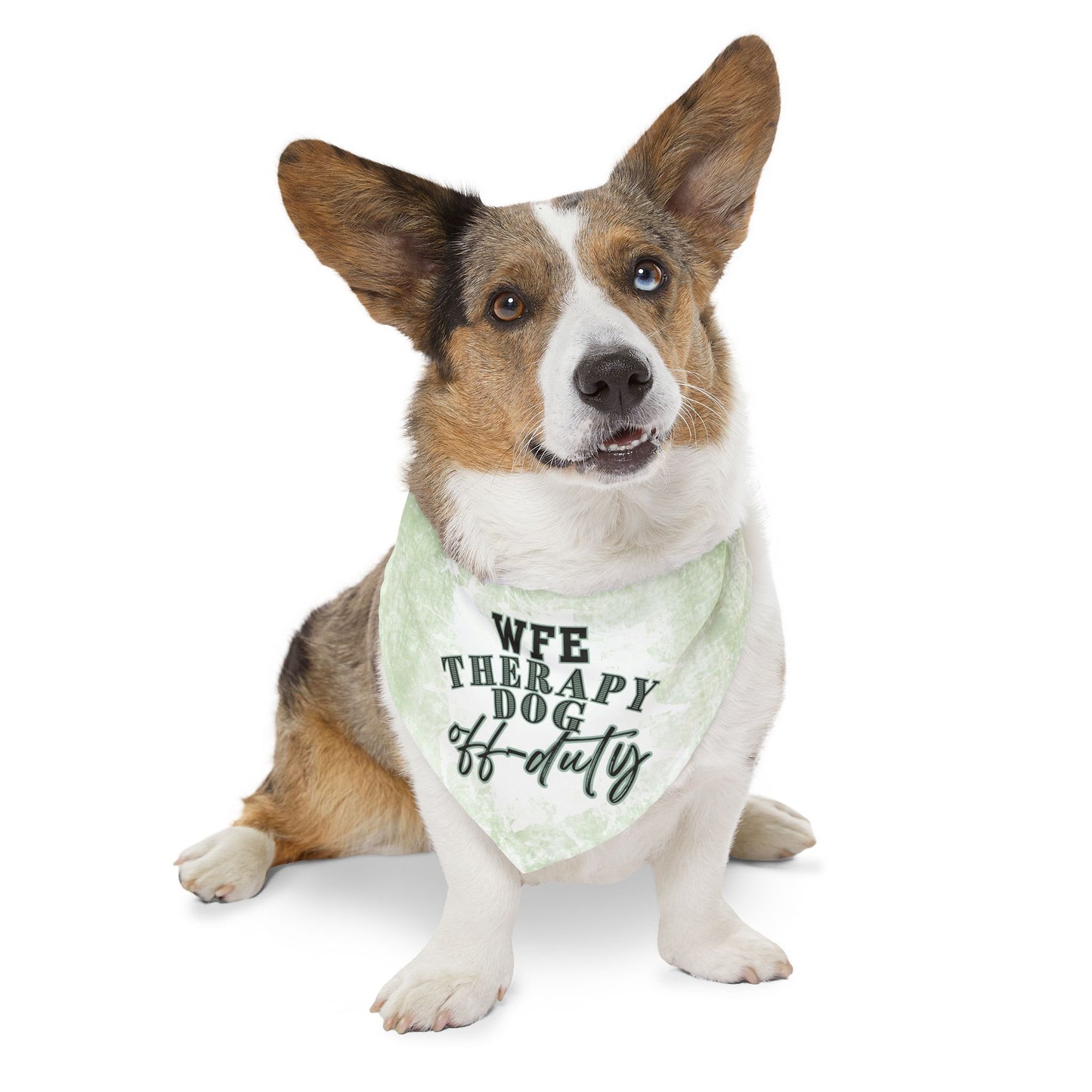 WFE Therapy Dog Bandana Collar - Off-Duty Pet Accessory