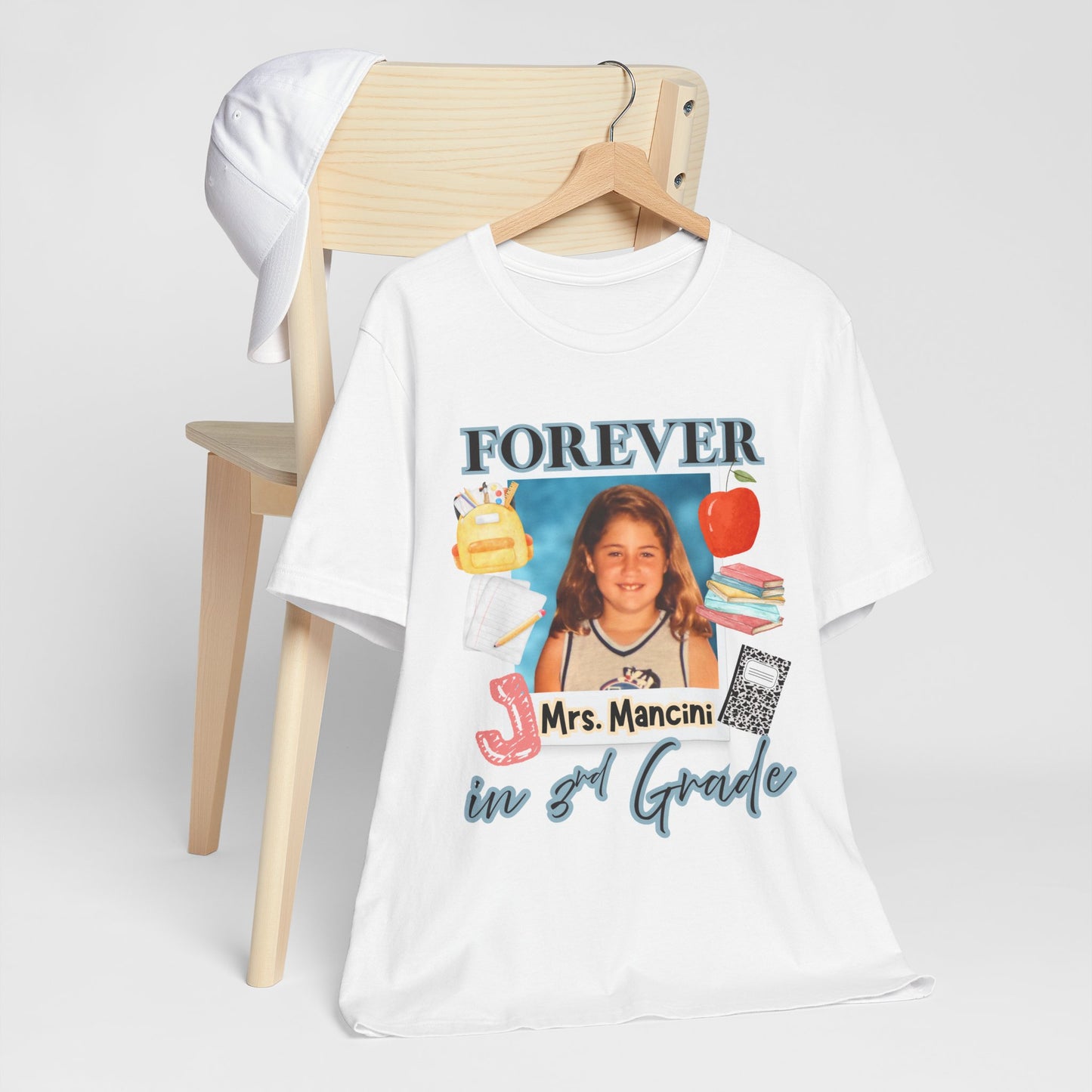 Jenna- Personalized Forever in 3rd Grade Teacher Tee - Personalized Unisex Jersey Shirt