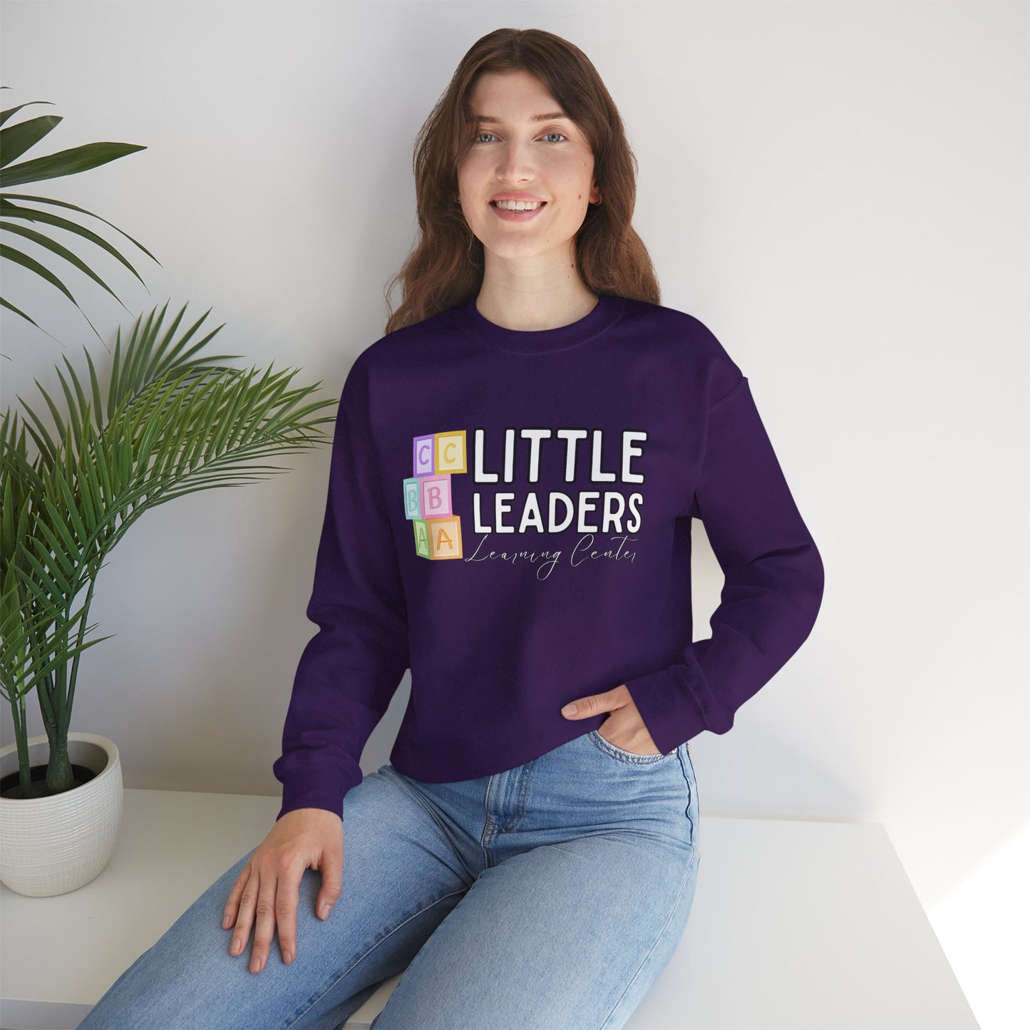 Little Leaders w/ Blocks Crewneck Unisex Sweatshirt