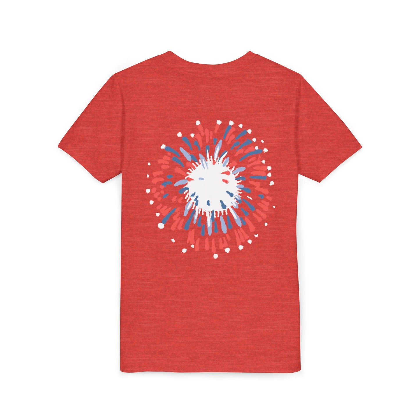 Patriotic Youth Tee for Girls, USA - Kids Short Sleeve Shirt, Holiday Mini