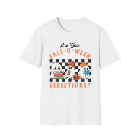Whimsical Fall-O-Ween Teacher T-Shirt - Holiday- Softstyle Unisex Tee