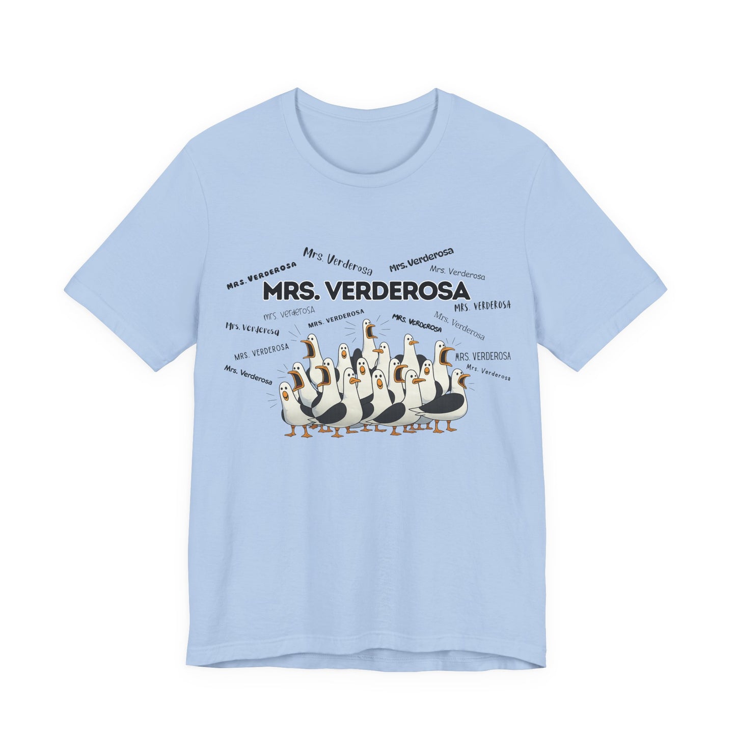 Mrs. Verderosa Penguin Choir T-Shirt — Funny Teacher Personalized Tee