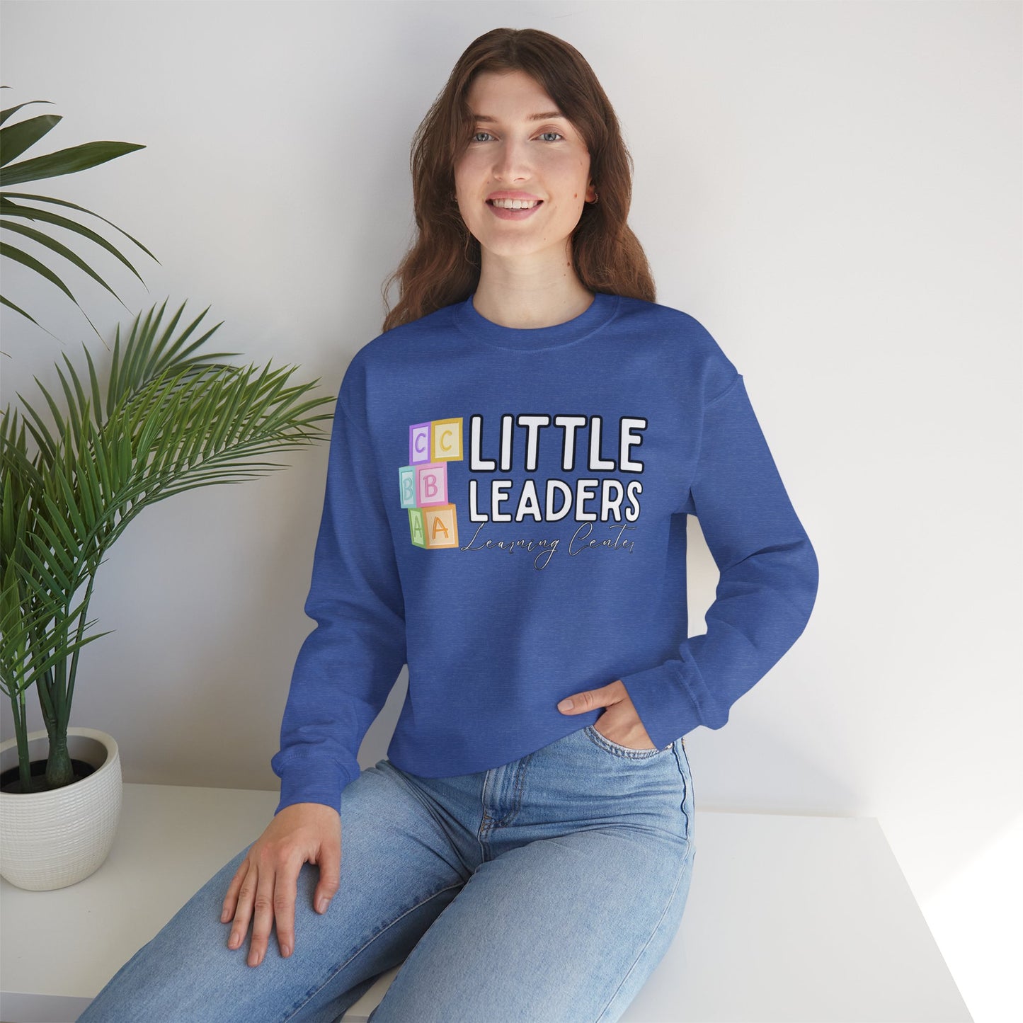 Little Leaders w/ Blocks Crewneck Unisex Sweatshirt