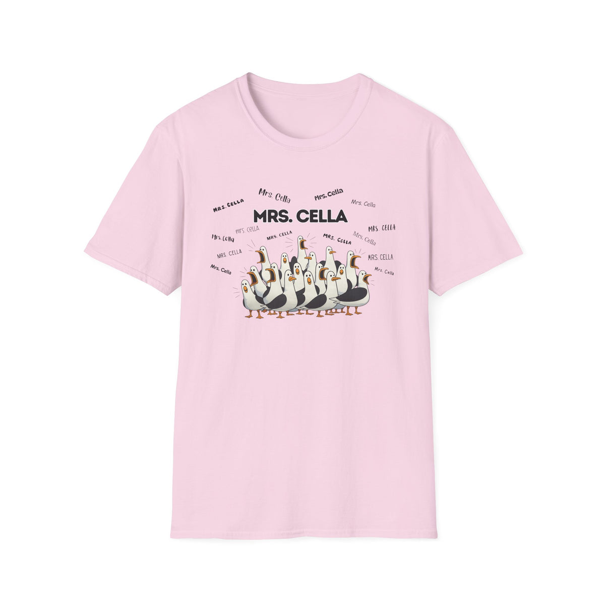 Mrs. Cella- Seagull Crew Graphic T-Shirt — Personalized