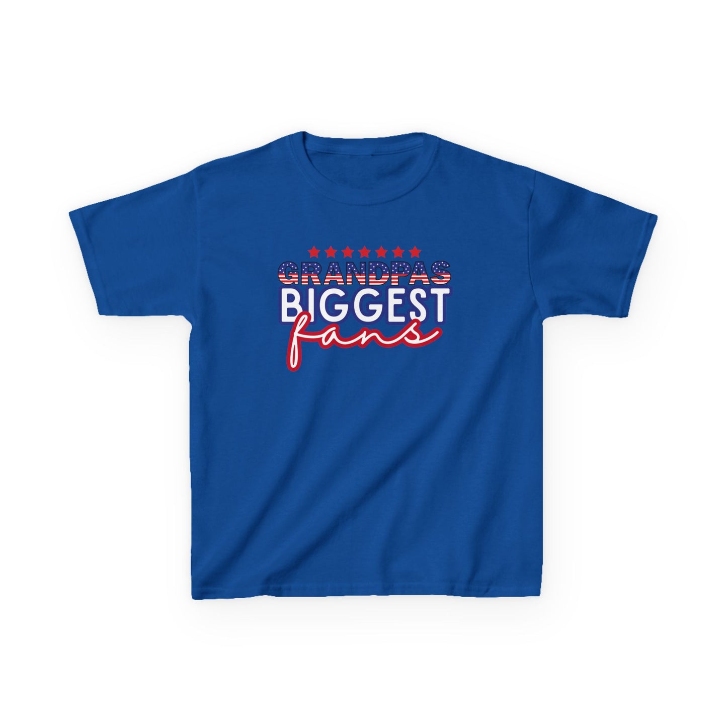 Custom Grandpa's Biggest Fans Kids T-Shirt - Jolly 70 Design, Perfect for Family Gatherings!
