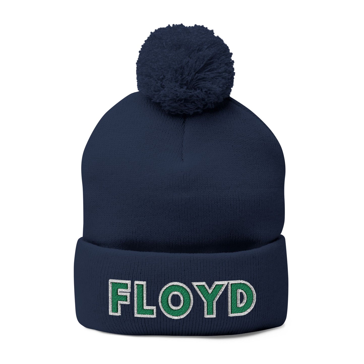FLOYD Embroidered Pom-Pom Beanie