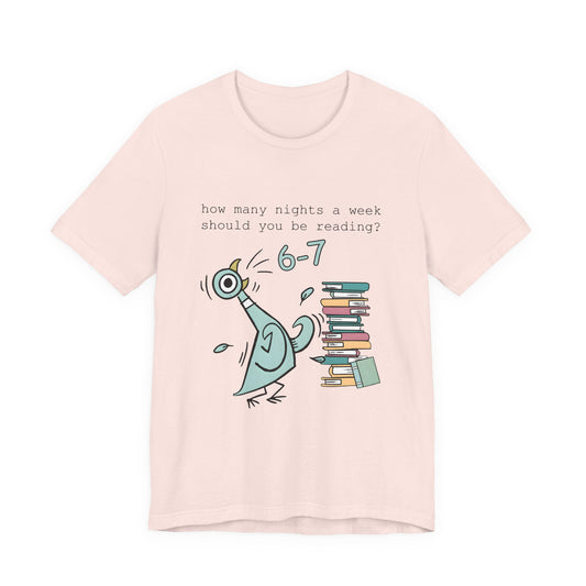 Pigeon Reading- 6 7 — Teacher Unisex T‑Shirt