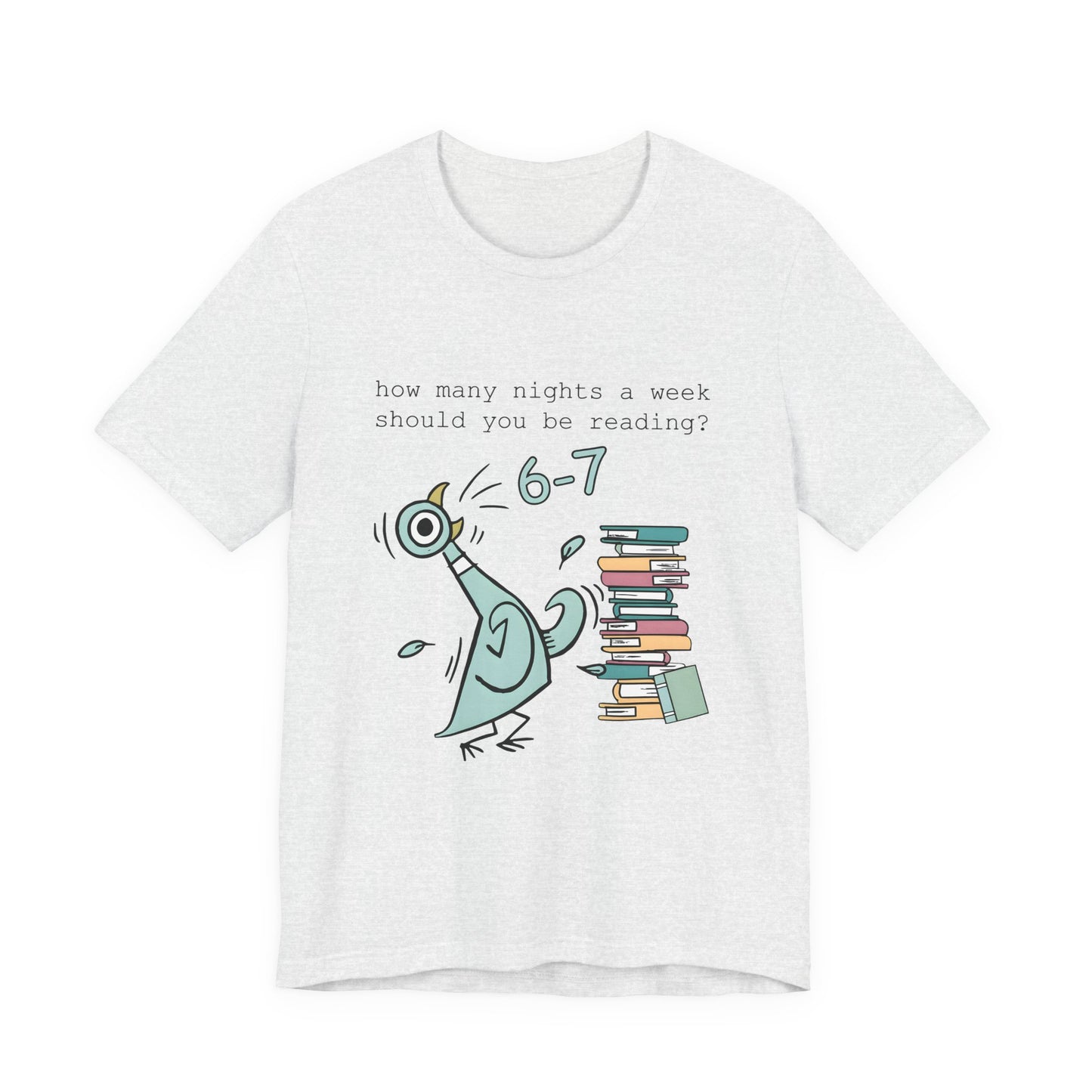 Pigeon Reading- 6 7 — Teacher Unisex T‑Shirt