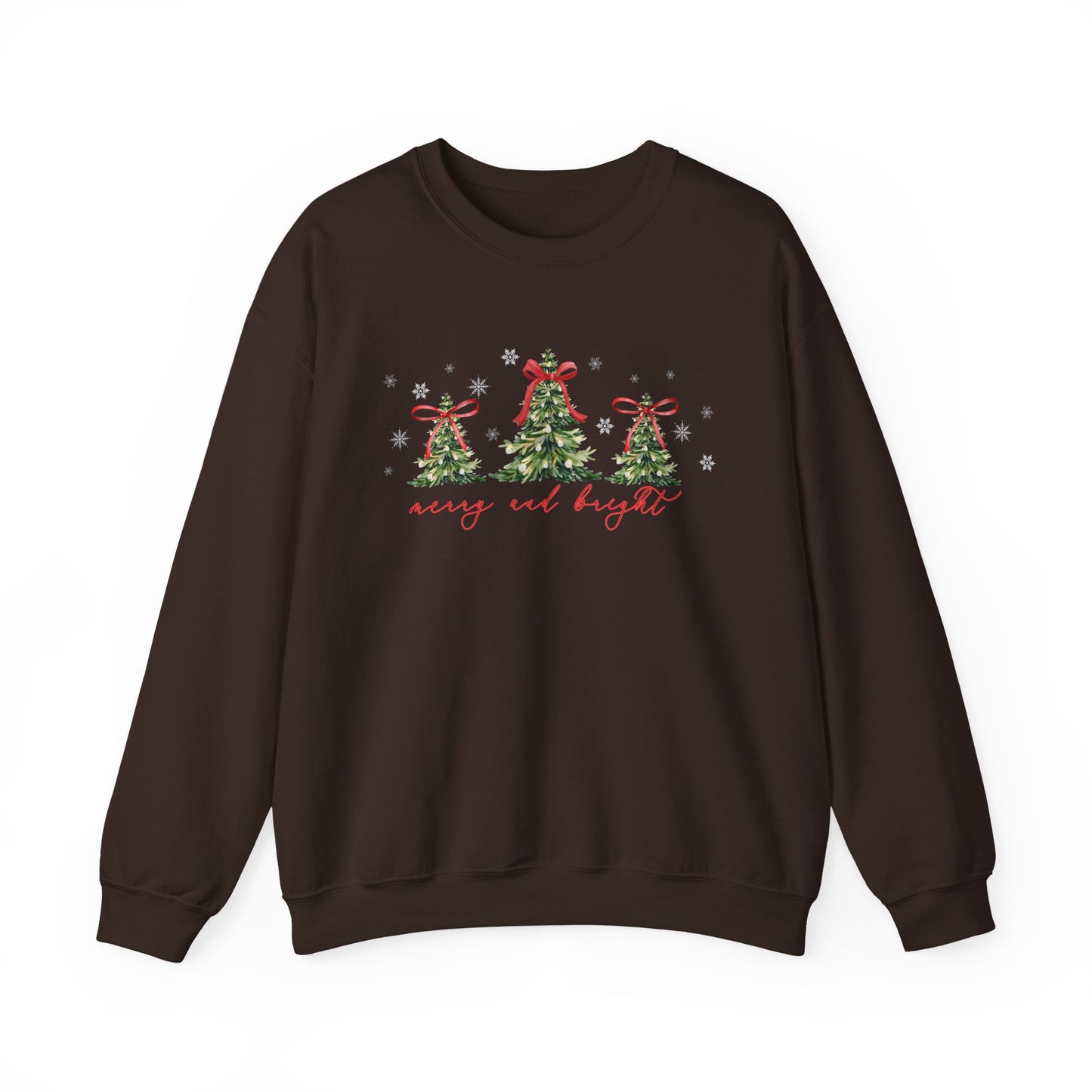Christmas Trees "Merry and Bright" Christmas Crewneck