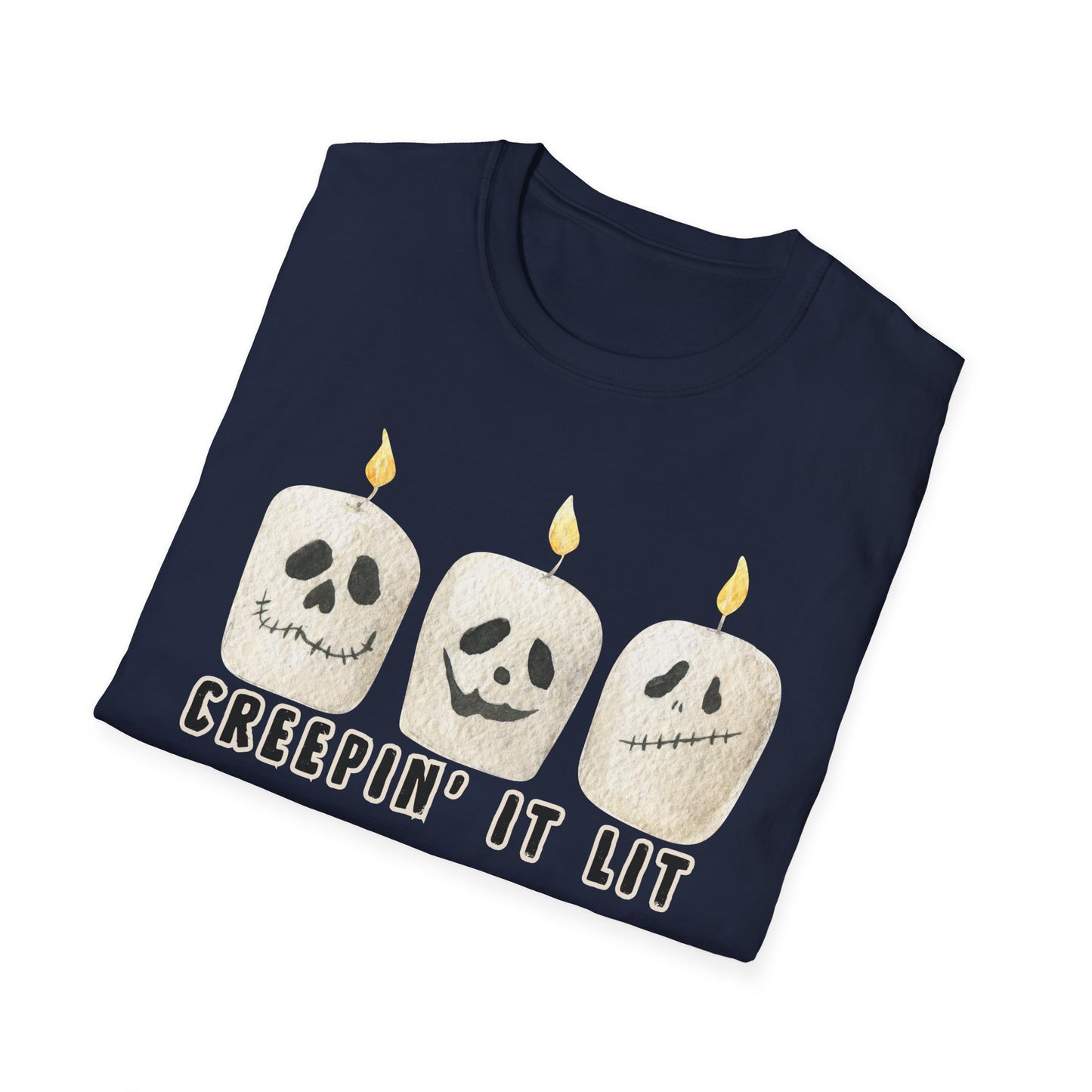 Creepin' it Lit Halloween Themed T-Shirt- Unisex Softstlye