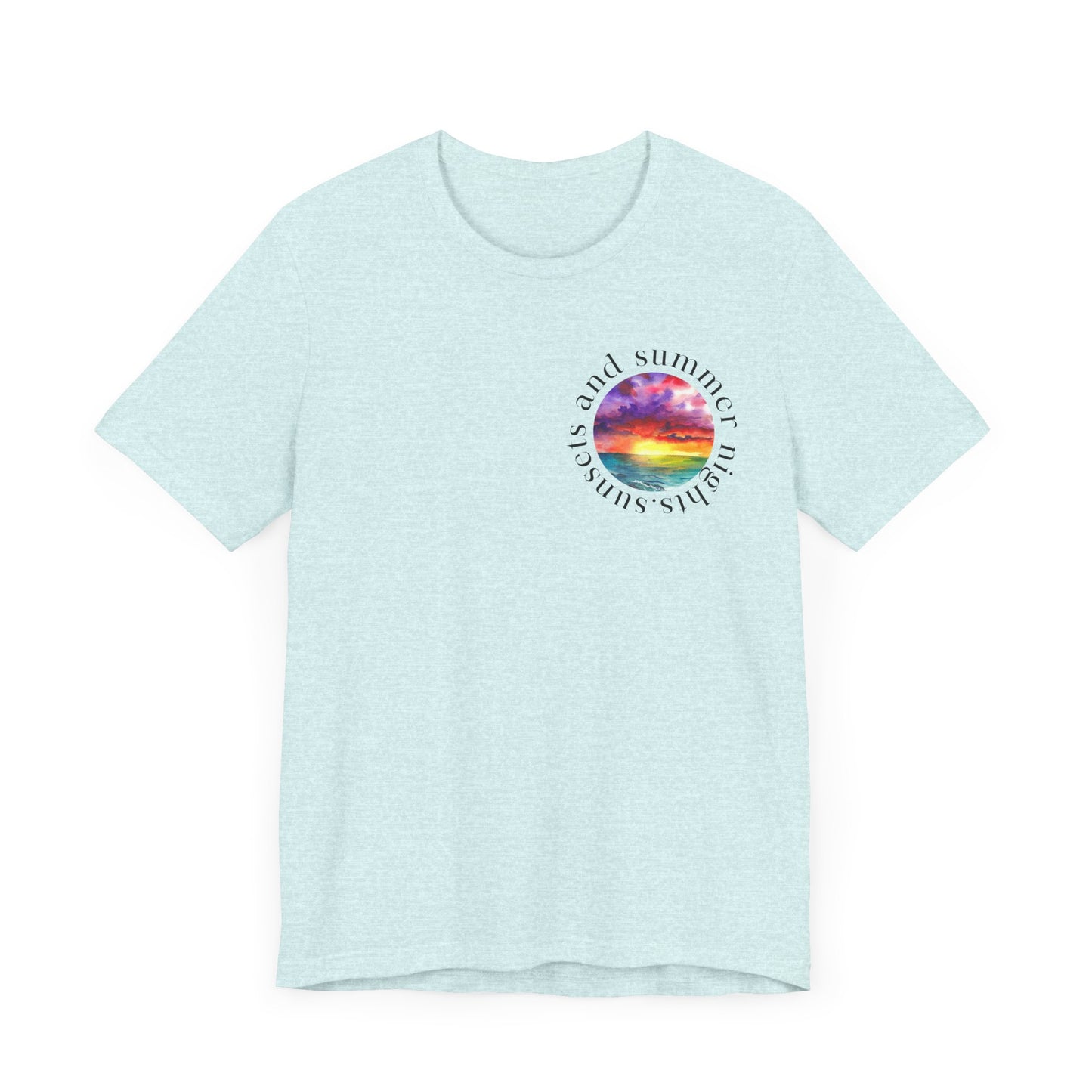 Sunset Lovers Tee, Summer Vibes T-Shirt, Unisex Graphic Tee, Beach Sunset Shirt