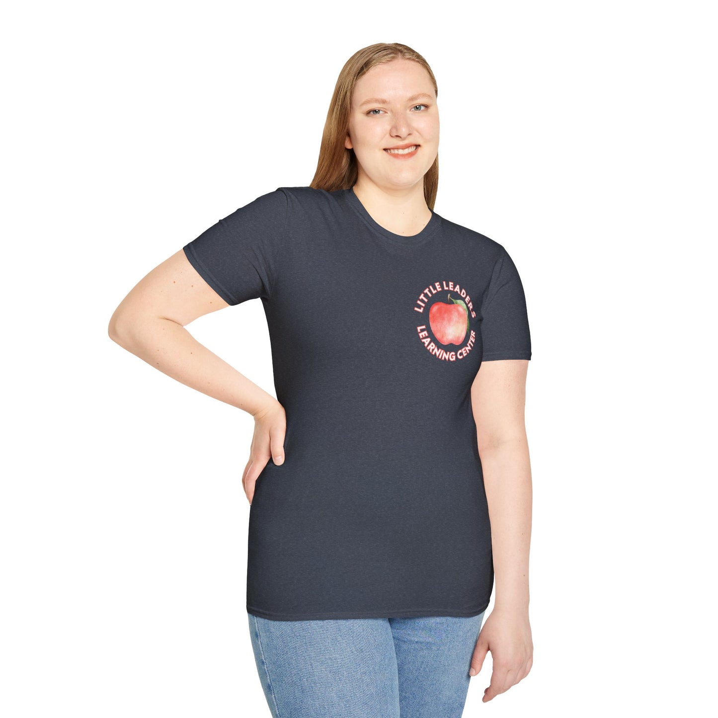 Little Leaders Teacher w/ Apple Design Unisex Softstyle T-Shirt