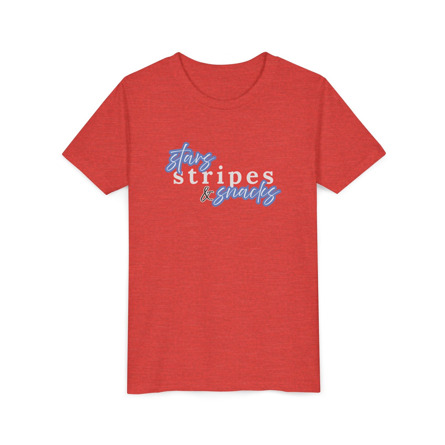 Stars, Stripes & Snacks Youth Tee for Kids, USA - Kids Short Sleeve Shirt, Holiday Mini