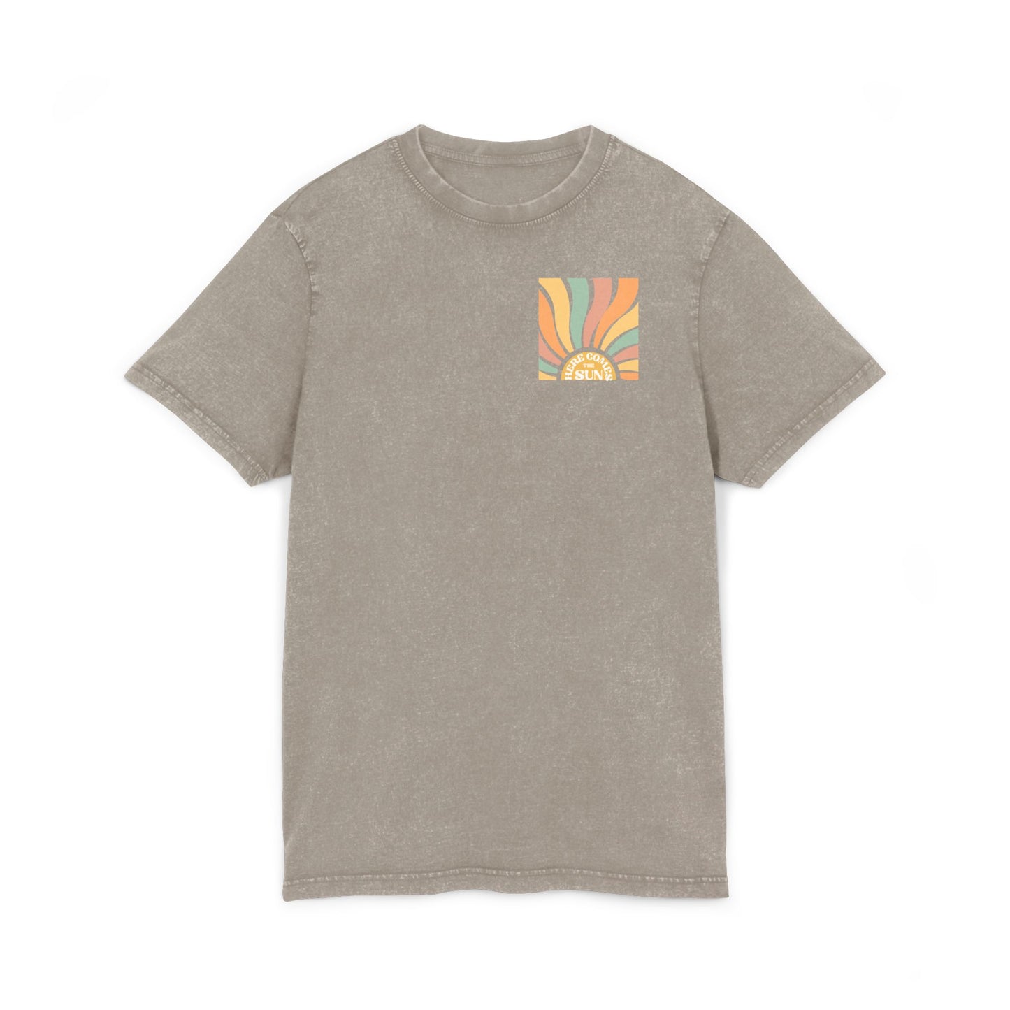 Here Comes the Sun Design- Acid Washed Tee for Summer