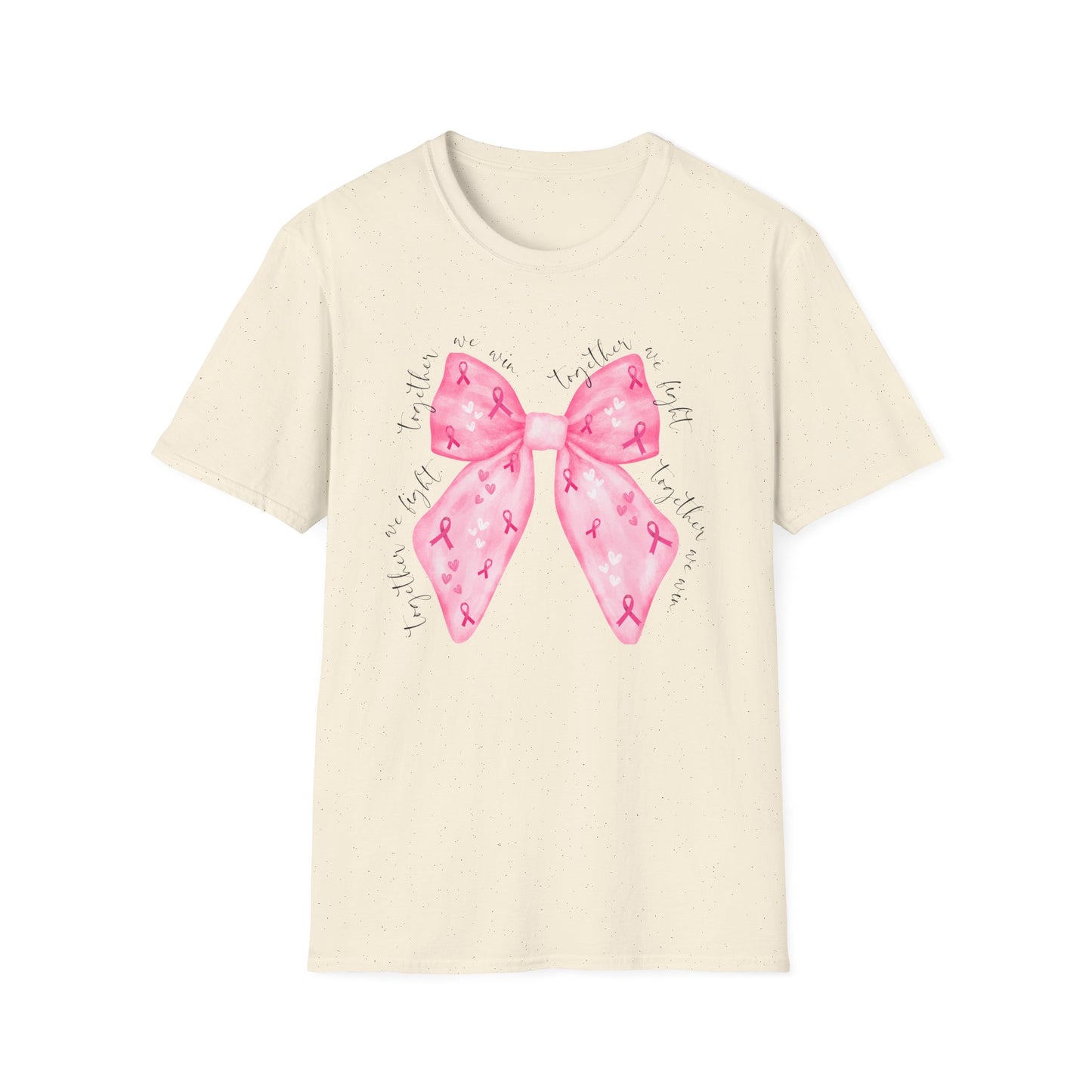 We Fight, We Win- Breast Cancer Awareness Tee, Unisex Softstyle T-Shirt
