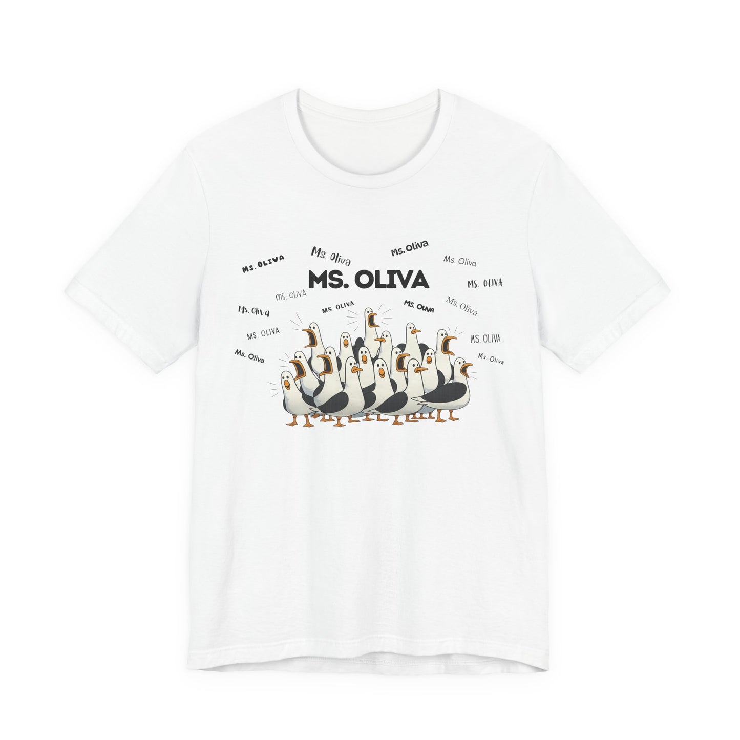Ms. Oliva- Penguin Choir T-Shirt — Funny Teacher Personalized Tee