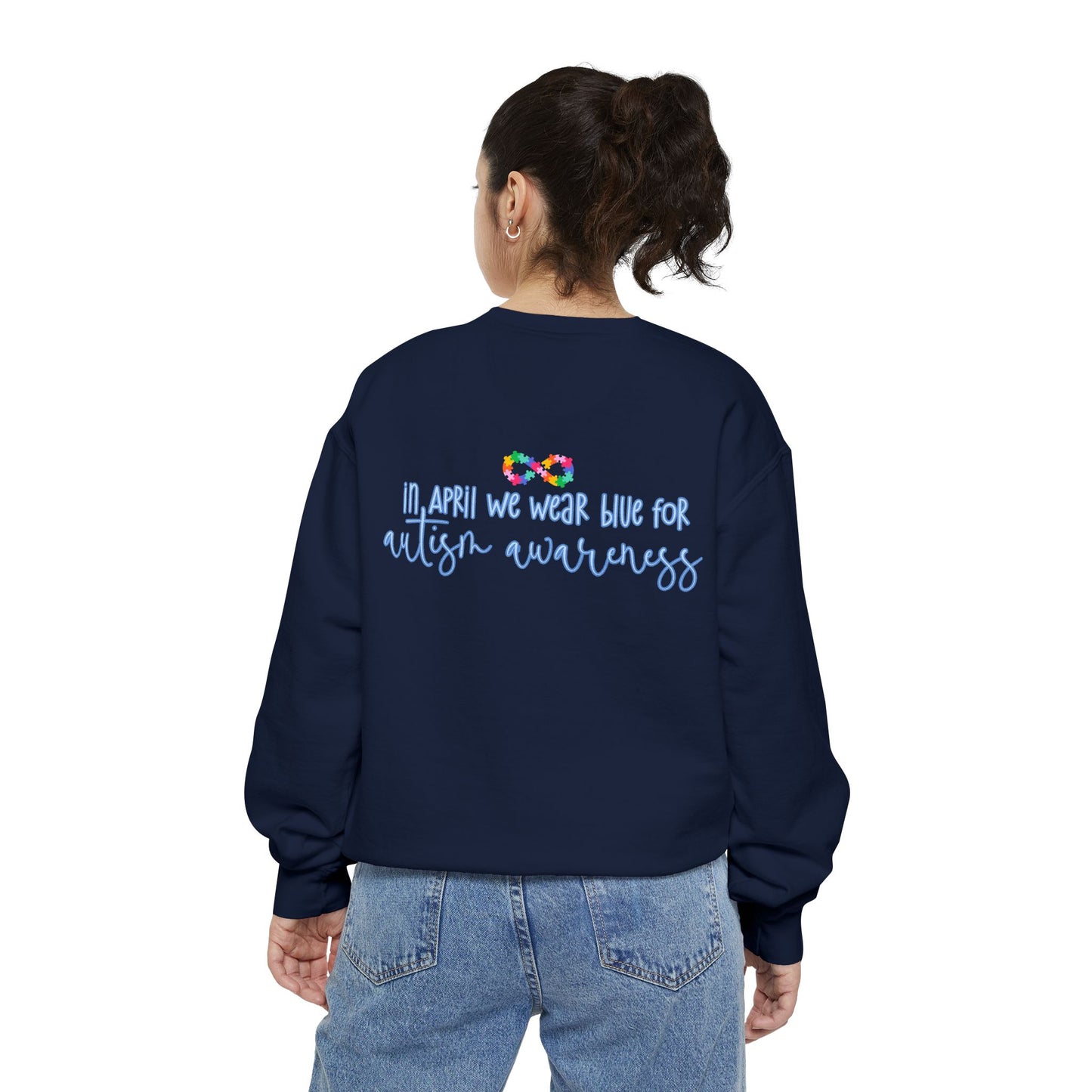 Autism Awareness Puzzle Piece & Ribbon Sweatshirt — Awareness Collection