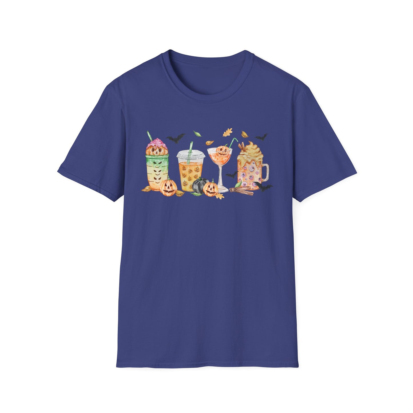 Halloween Beverage Themed T-Shirt- Unisex Softstlye