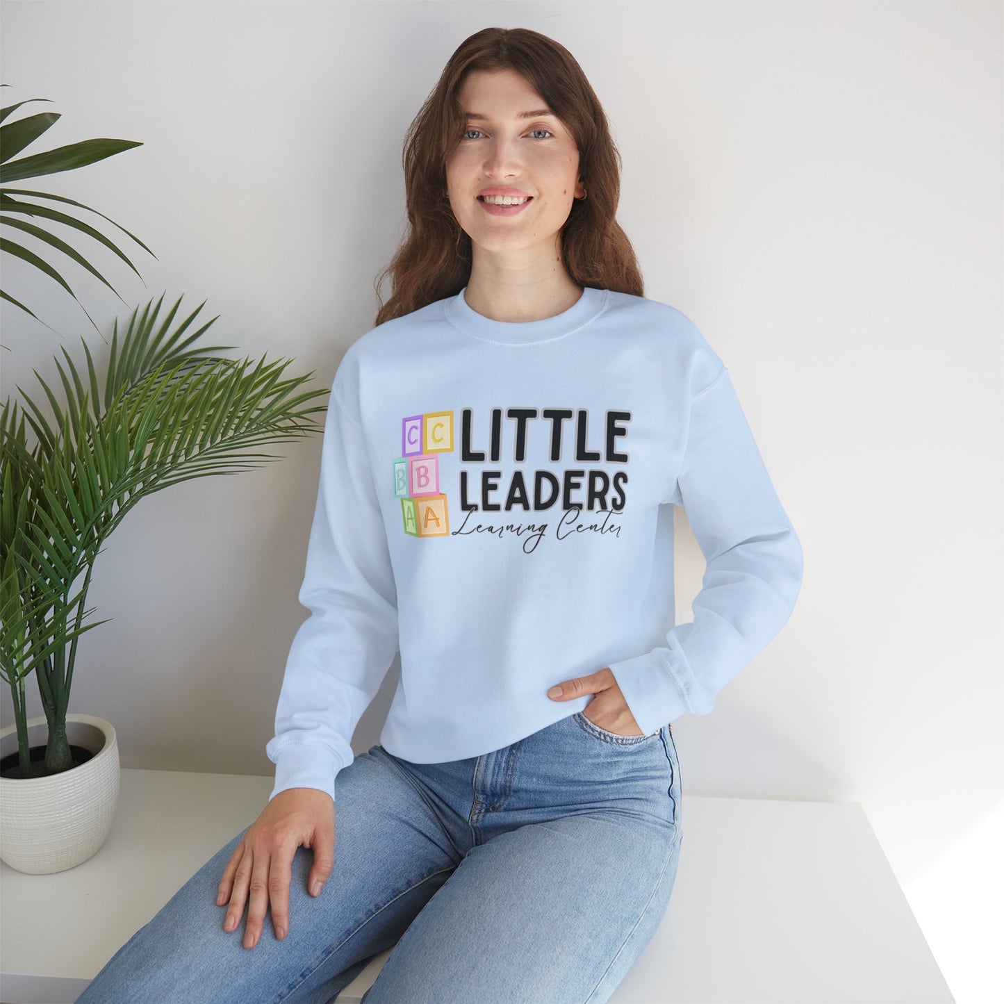 Little Leaders w/ Blocks Crewneck Unisex Sweatshirt