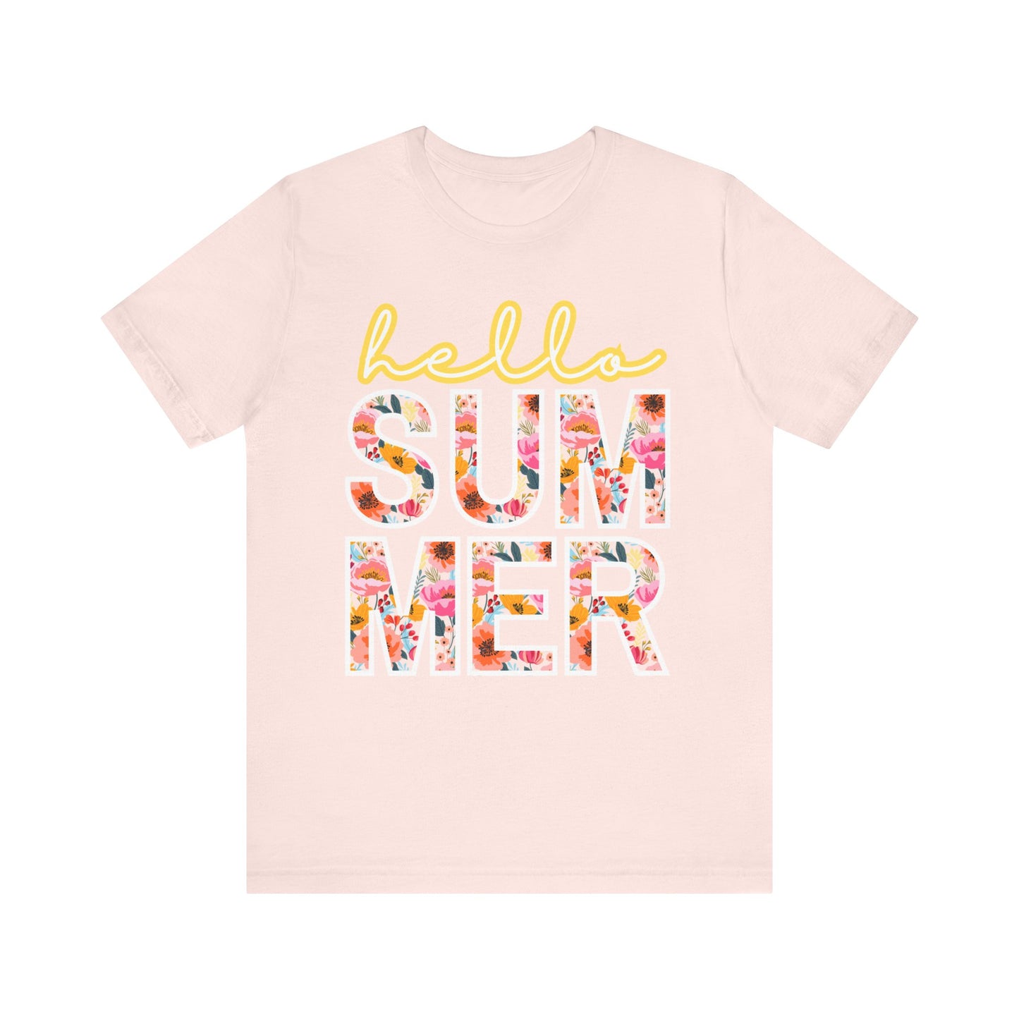 Hello Summer Tee, Summer Shirt, Unisex T-Shirt, Vacation Apparel, Gift for Beach Lovers