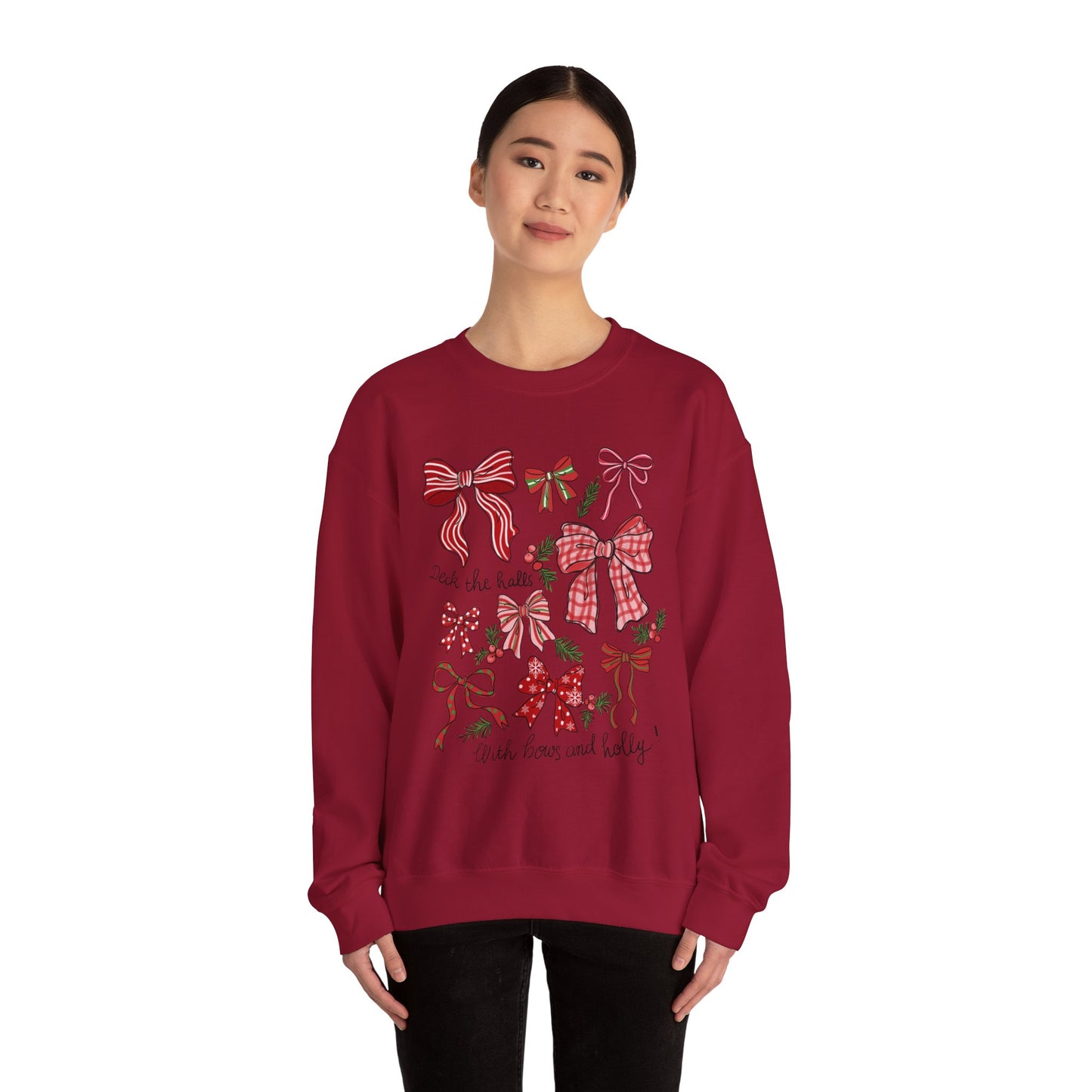 Holly Jolly Bows Christmas Crewneck