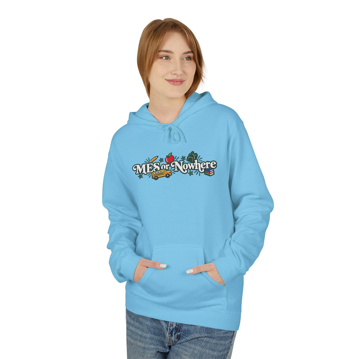 "MES or Nowhere" w/ apple- Moriches Hoodie