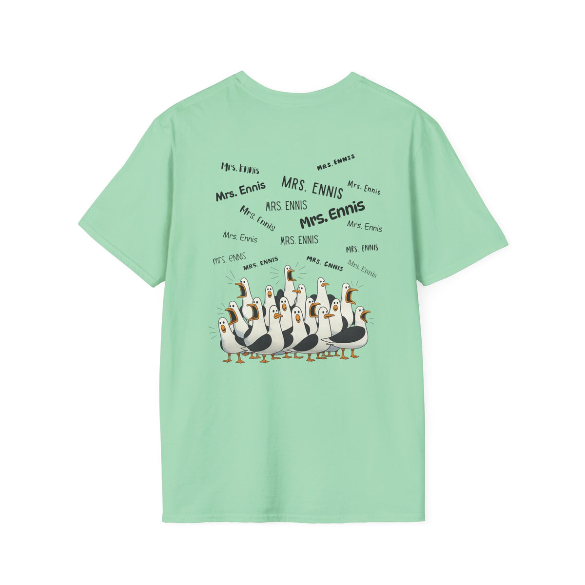 Mrs. Ennis- Seagull Crew Graphic T-Shirt — Personalized