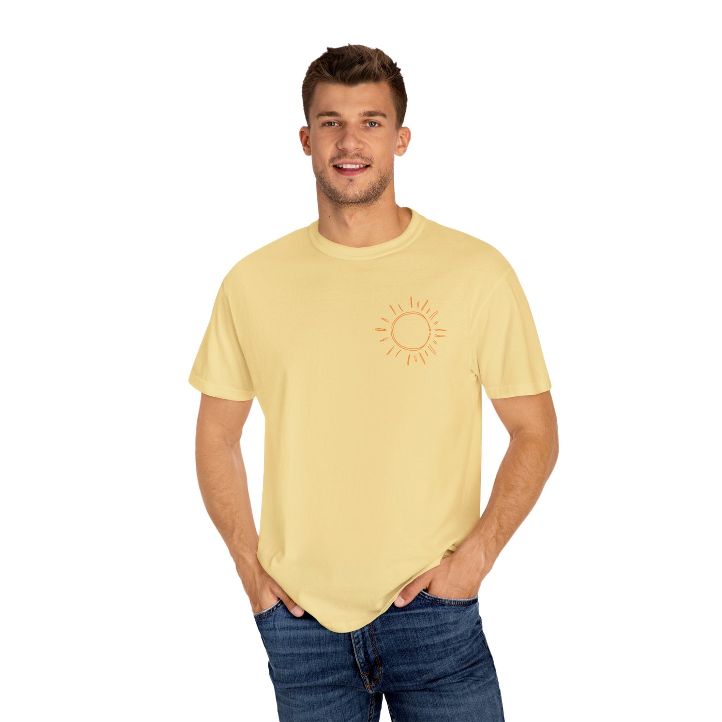 Sunshine State of Mind T-Shirt, Unisex Garment-Dyed Tee, Summer Vibe Shirt, Gift for Sunshine Lovers, Casual Wear, Retro Style