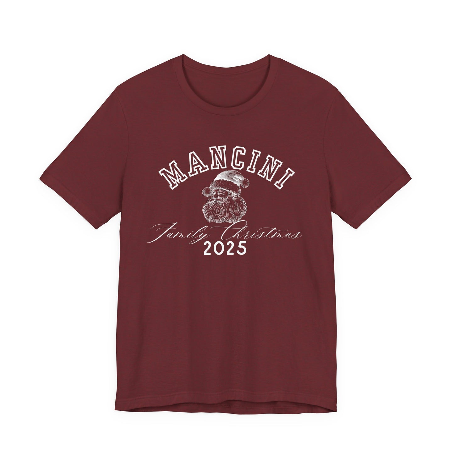 FAMILY NAME- SANTA- Personalized- Unisex Jersey Short Sleeve Tee