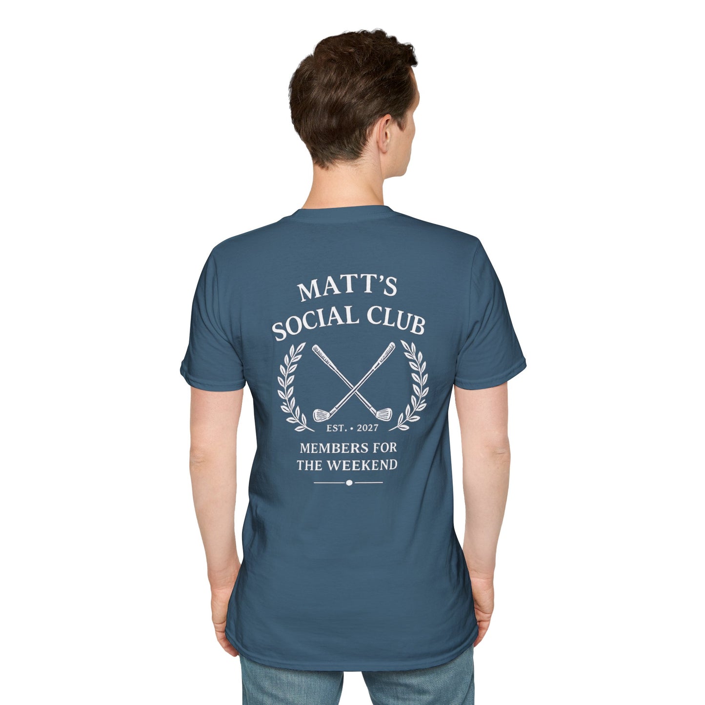 "Matt's Social Club" Soft Feel T-Shirt — Personalized