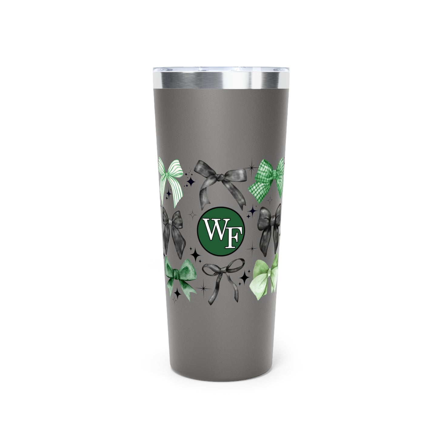 22oz Copper Vacuum Insulated Tumbler with WF Logo and Bows