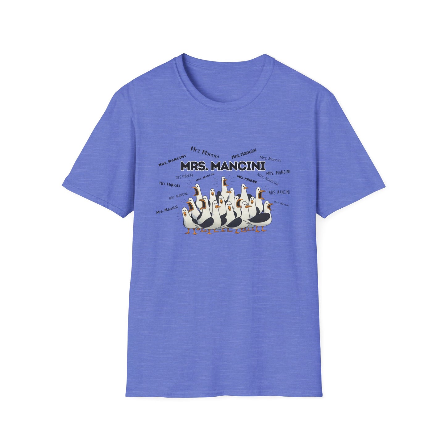 Mrs. Mancini - Seagull Crew Graphic T-Shirt — Personalized