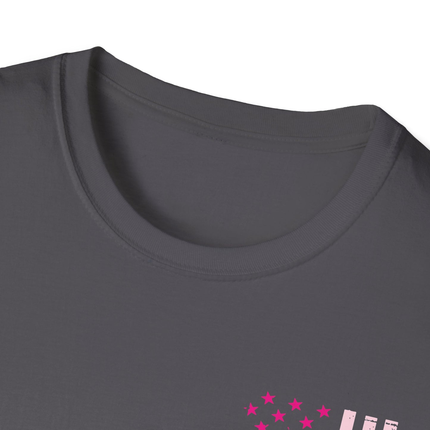Breast Cancer Flag Awareness Tee, Unisex Softstyle T-Shirt