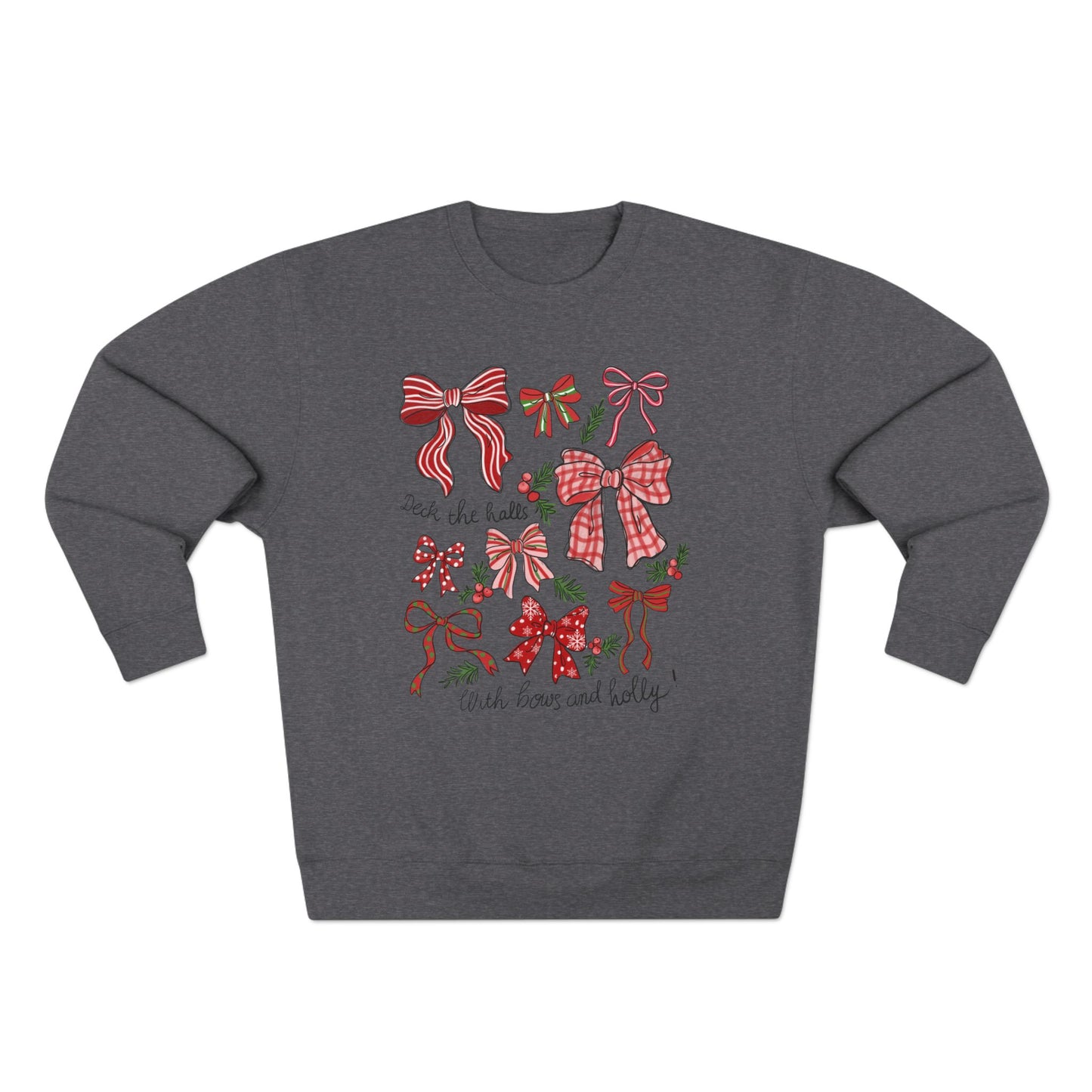 Holly Jolly Bows-Unisex Crewneck Sweatshirt- Christmas