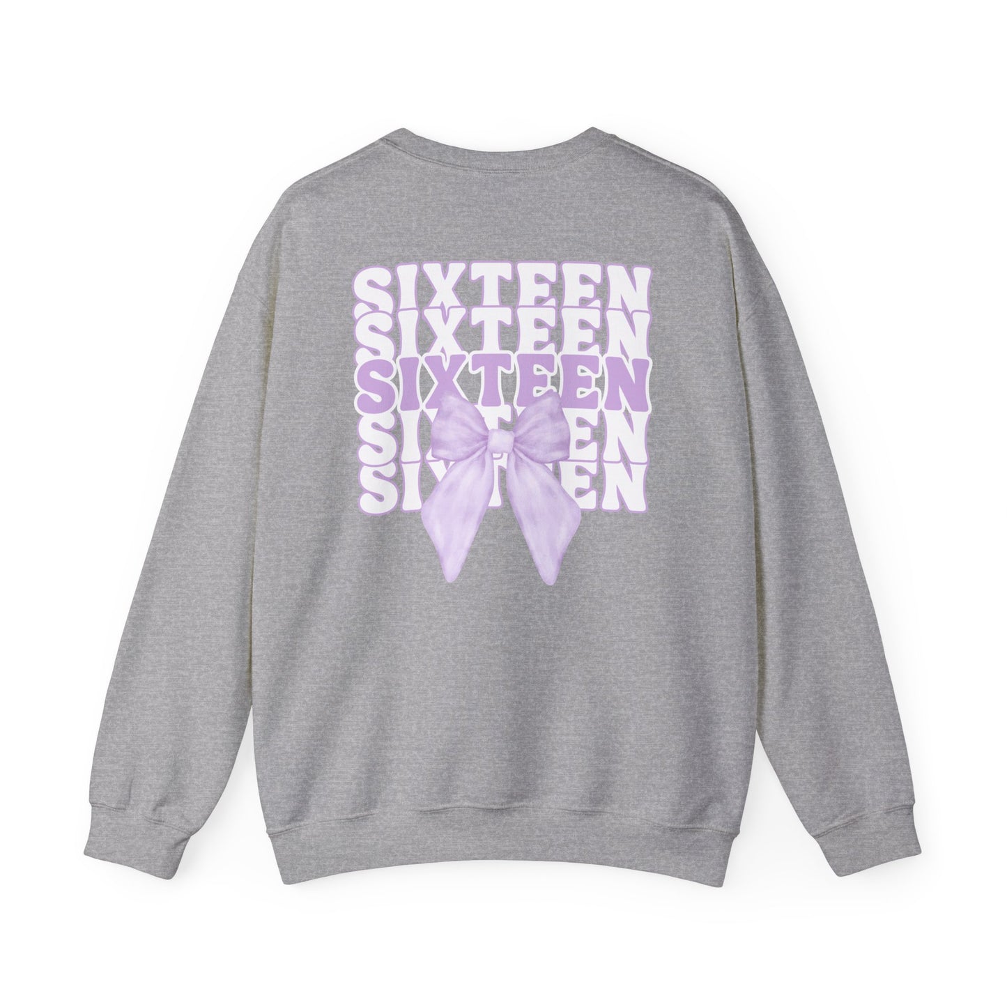 Sweet Sixteen Crewneck Sweatshirt, Birthday Gift, Unisex- Personalized