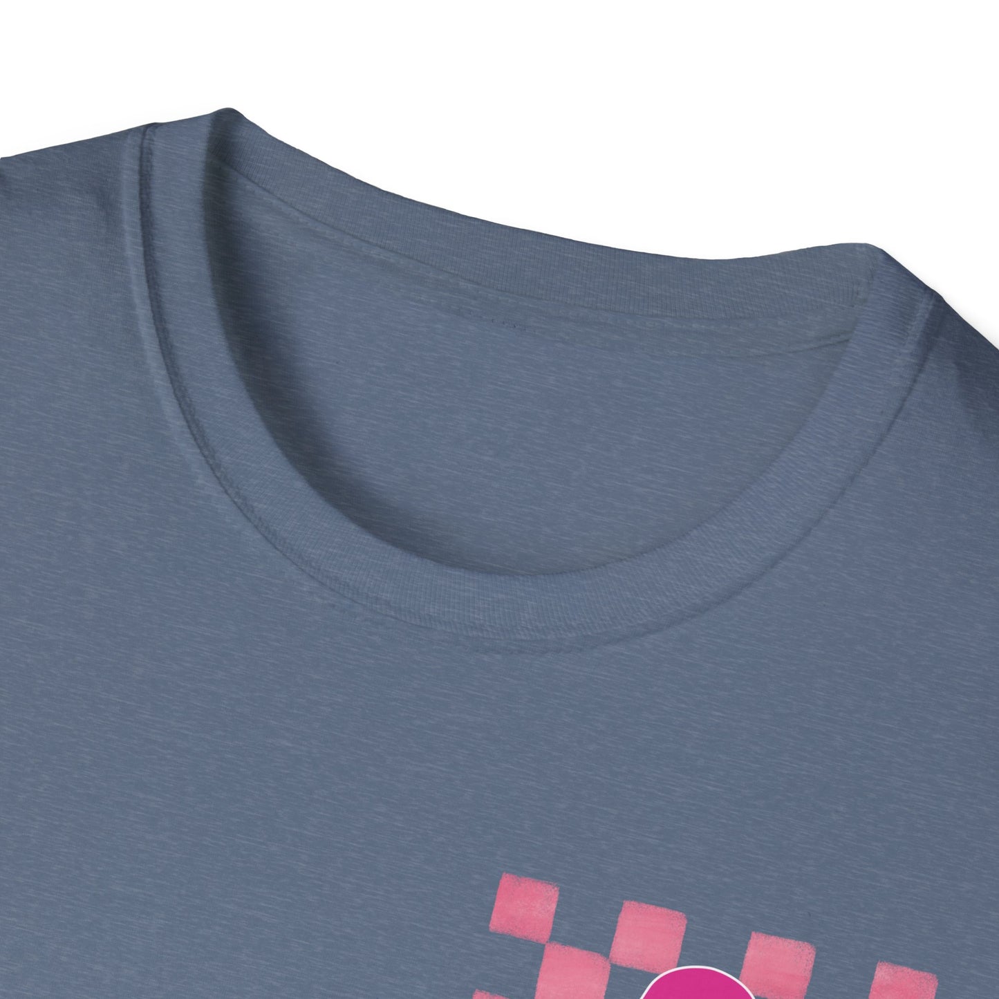 Checkered Pink Ribbon Awareness T-Shirt | Softstyle Tee