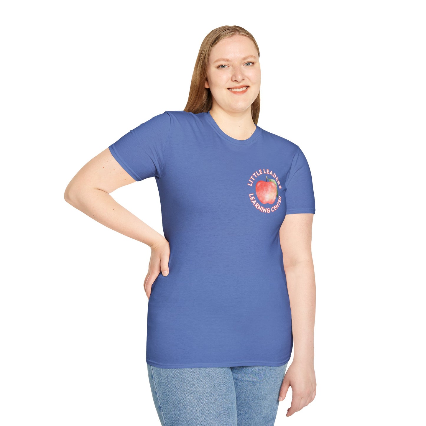 Little Leaders Teacher w/ Apple Design Unisex Softstyle T-Shirt