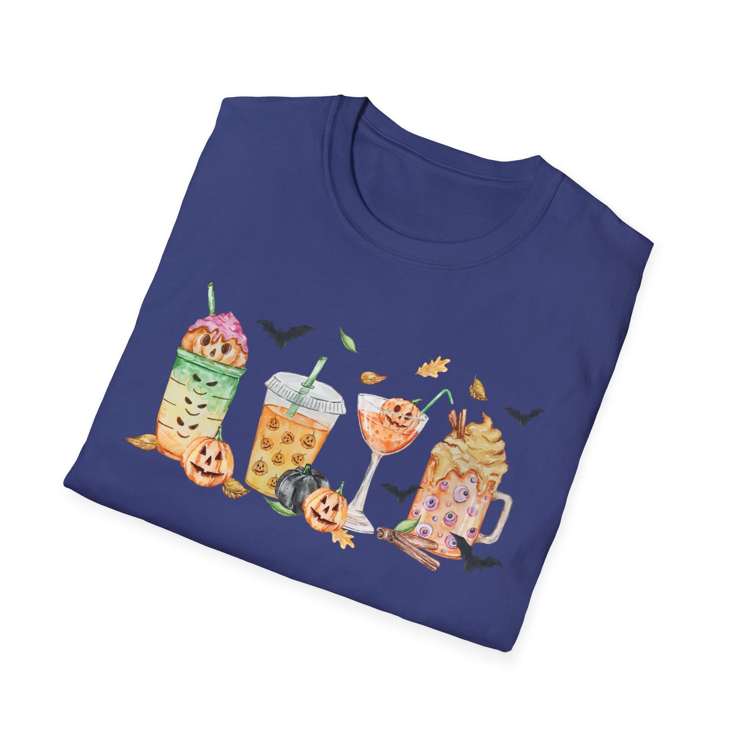 Halloween Beverage Themed T-Shirt- Unisex Softstlye