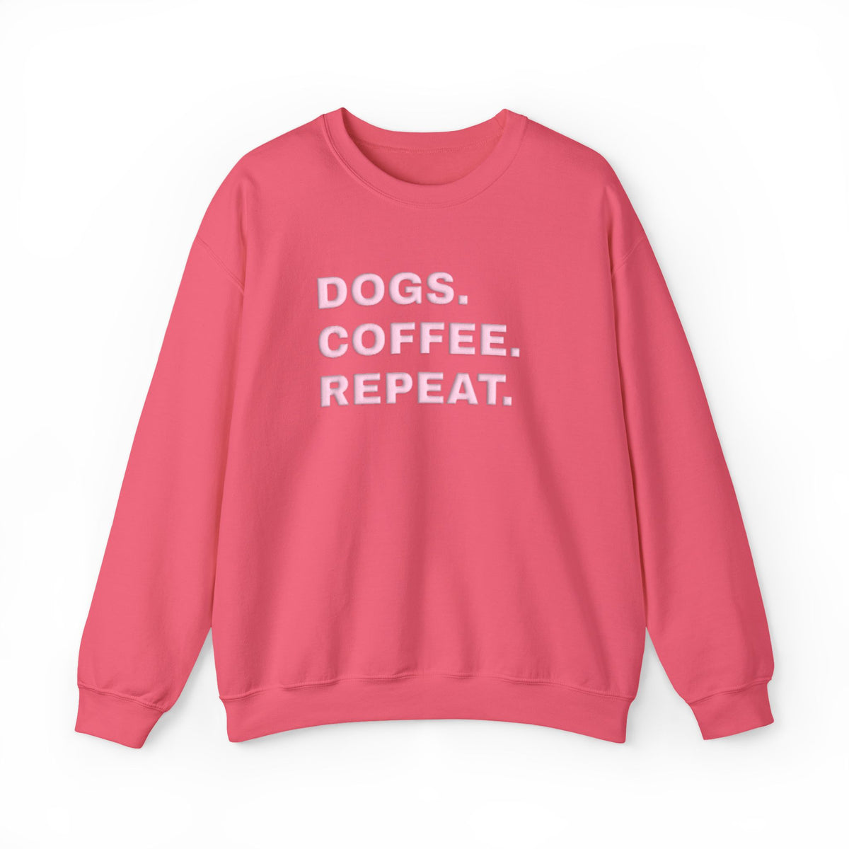 Dogs Coffee Repeat (Puff Print) Sweatshirt- Hound & Home