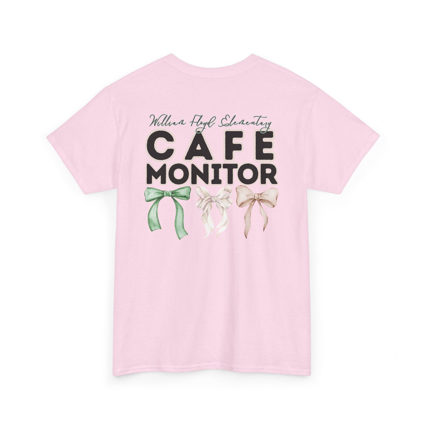 WFE Cafe Monitor and Bows- Unisex Heavy Cotton Tee with Bow Design