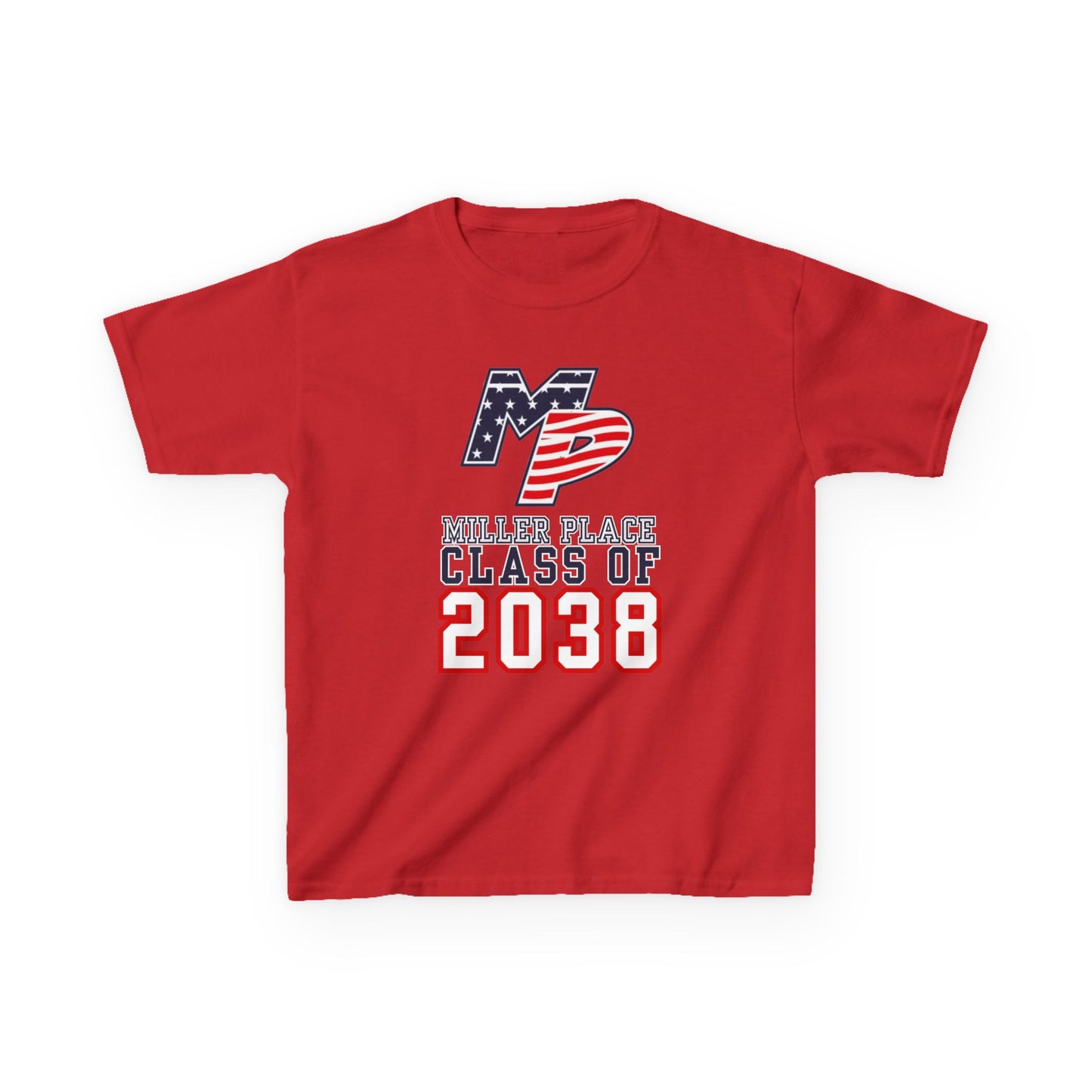 Miller Place Class of 2038 Kids Heavy Cotton Tee
