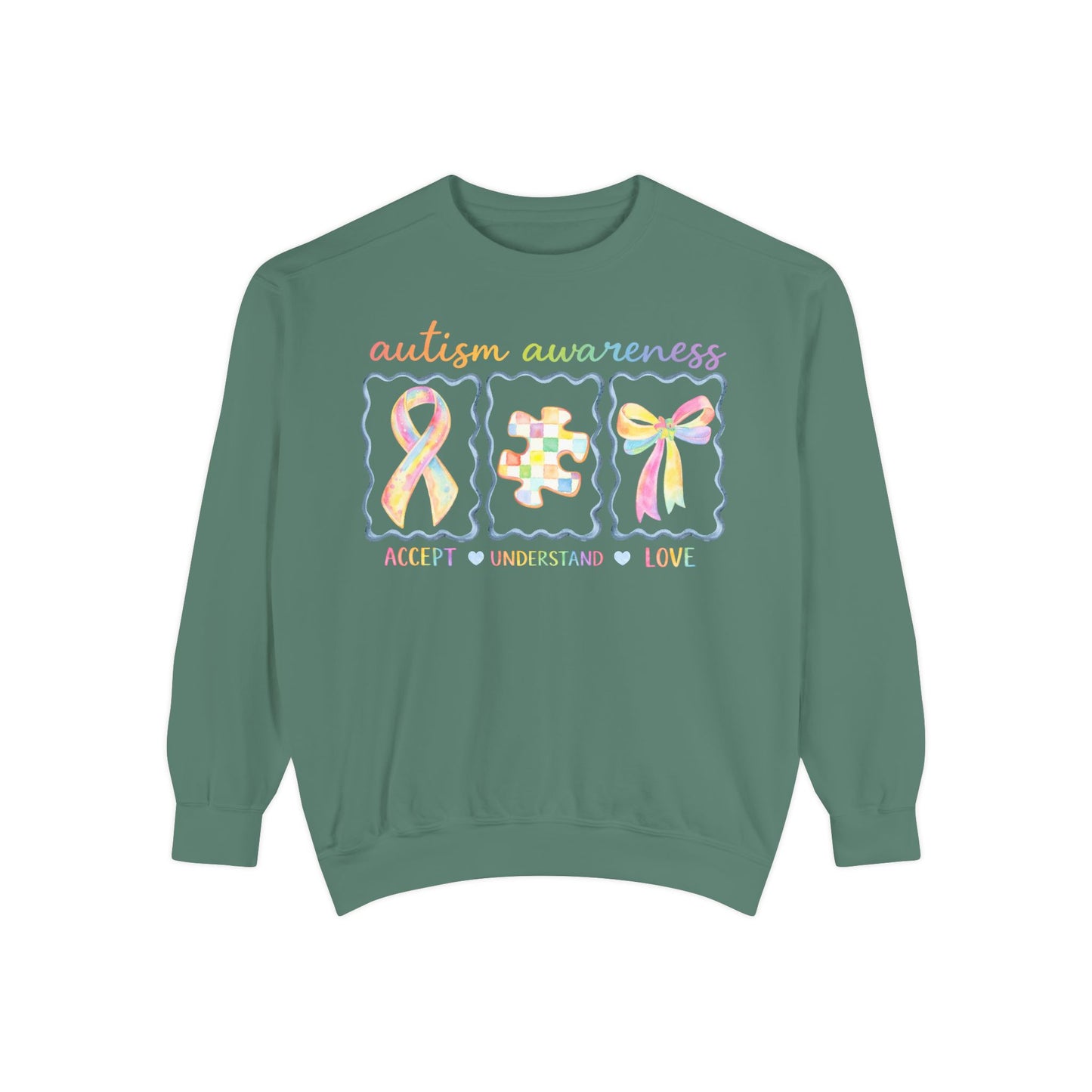 Autism Awareness Sweatshirt — "Accept Understand Love"