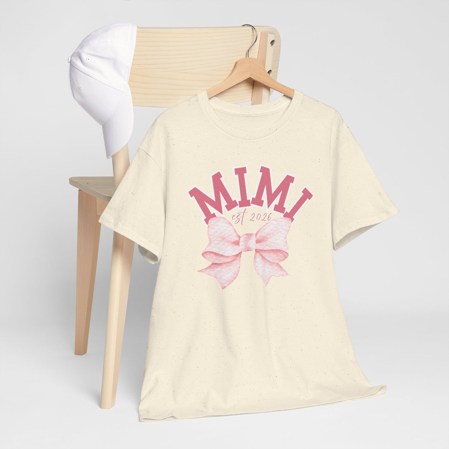 Mimi est 2026 Pink Bow Unisex Heavy Cotton Tee - Mother's Day