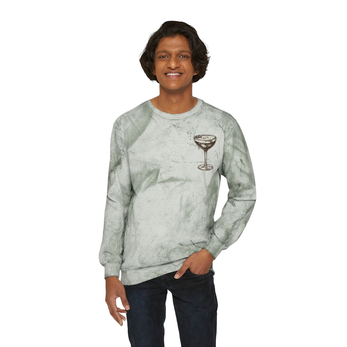 "Just a Girl Who Loves Espresso Martinis" Tie-Dye Crewneck- Summer