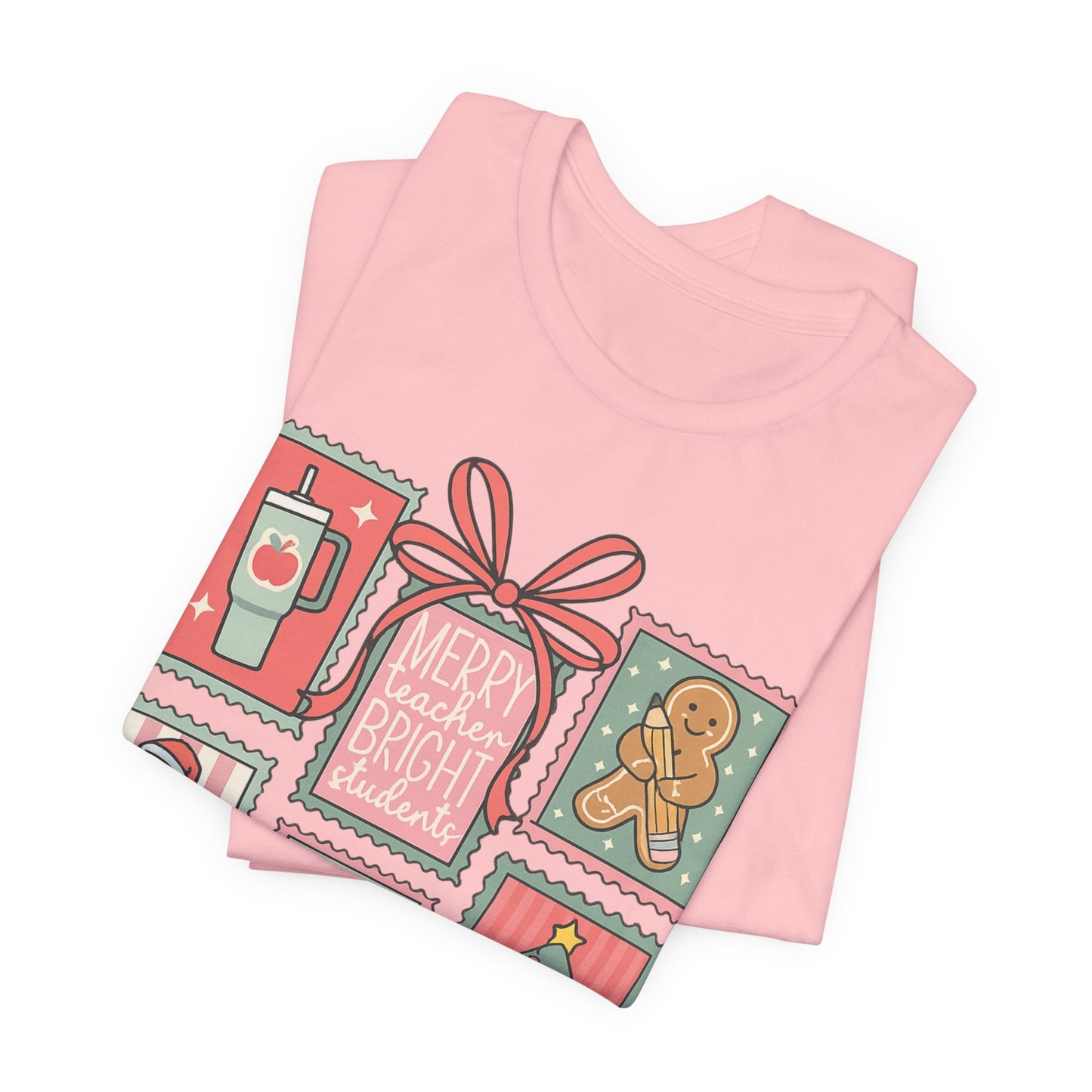 Merry Teacher, Bright Students— Christmas Unisex T‑Shirt