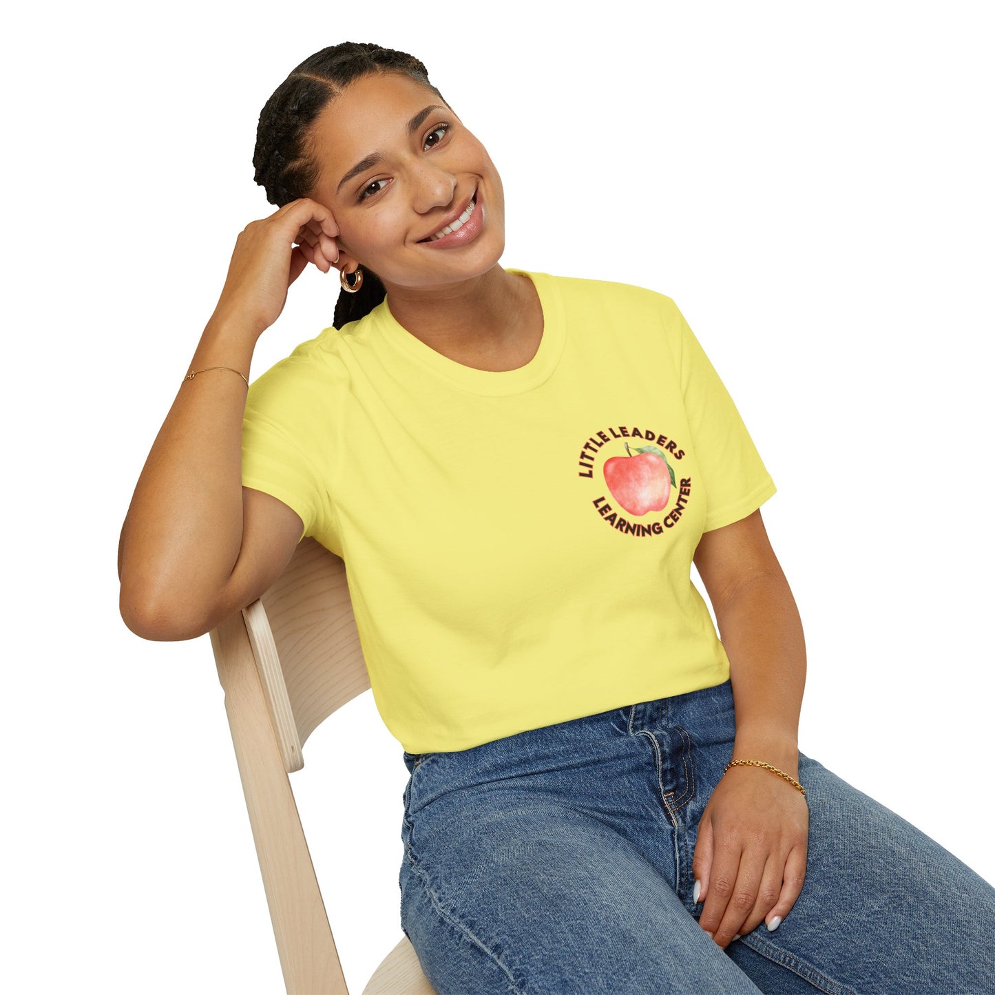 Little Leaders Teacher w/ Apple Design Unisex Softstyle T-Shirt